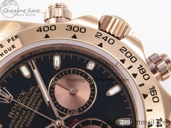 0104 DAYTONA 116505 RG OMF BEST EDITION BLACK RG DIAL ON RG BRACELET A7750 (SLIM MOVEMENT) Trendsetting 1797